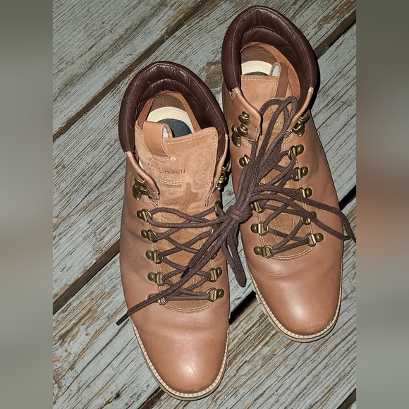 COLE HAAN MENS ZEROGRAND WATER-RESIST HIKER BOOT WOODBURY IVORY STYLE C25555 - Picture 6 of 16